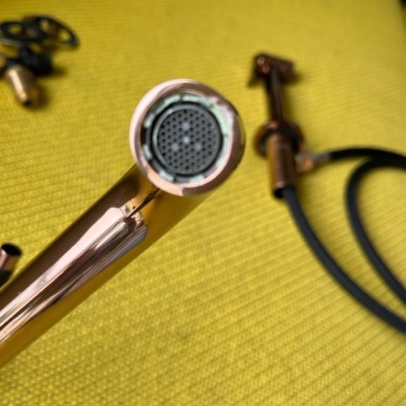 Waterworks Universal Modern One Hole High Profile Kitchen Faucet Copper Finish - Picture 13 of 16